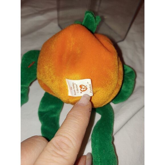 Ty Beanie Baby 9" PUMKIN  DOB: October 31, 1998 - Picture 4 of 7